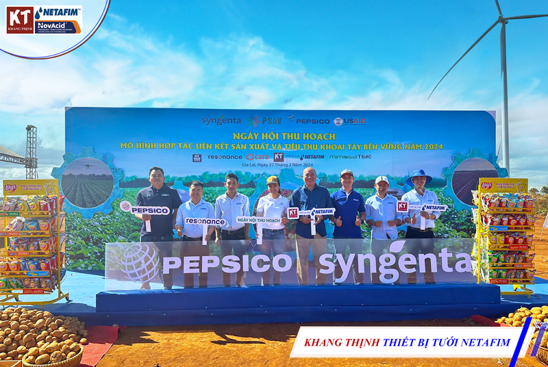 Ban Lãnh Đạo cùng các cán bộ công ty Khang Thịnh tham dự ngày hội thu hoạch khoai tây