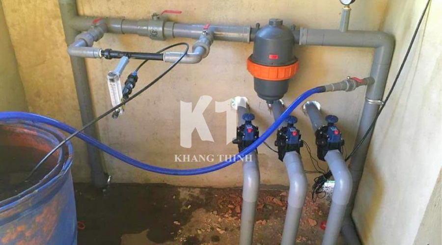 Bộ trung tâm hệ thống tưới nhỏ giọt cho vườn mít
