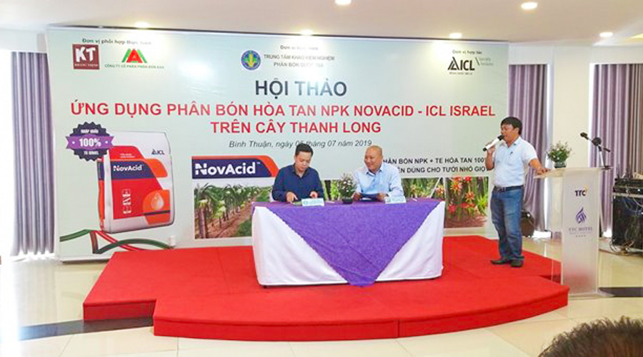 Hội thảo “Ứng dụng phân bón Hòa Tan NPK Novacid – ICL Israel trên cây thanh long” tại Bình Thuận