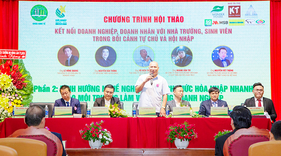 Công ty Khang Thịnh kết nối Doanh Nghiệp và Trường ĐH. Nông Lâm TP.HCM trong bối cảnh tự chủ và hội nhập