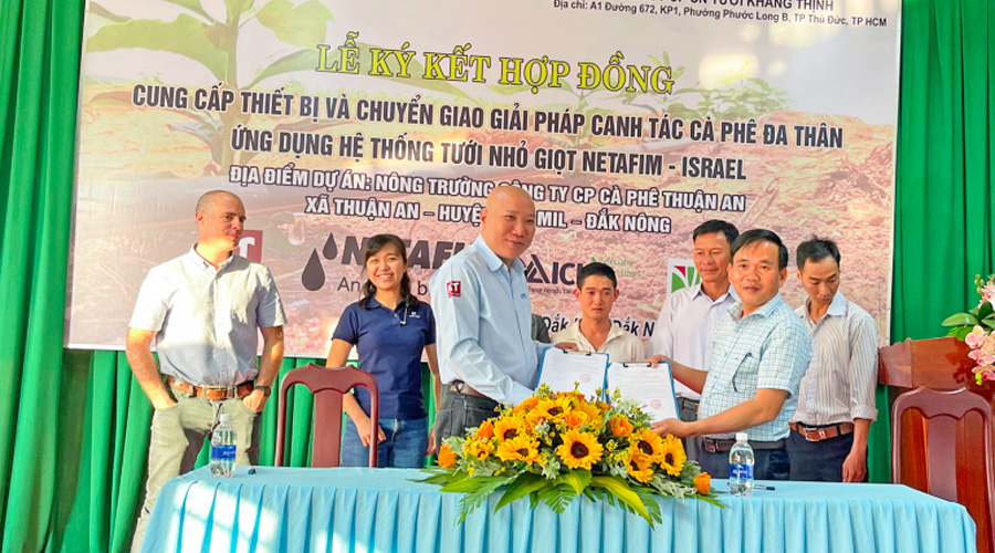 “LỄ KÝ KẾT HỢP ĐỒNG” giữa Cty CP CN Tưới Khang Thịnh & Cty CP Cà Phê Thuận An